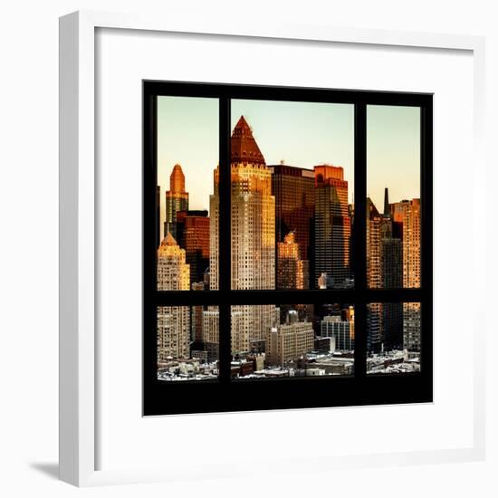 View from the Window - Hell's Kitchen at Sunset - Manhattan-Philippe Hugonnard-Framed Photographic Print