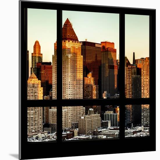 View from the Window - Hell's Kitchen at Sunset - Manhattan-Philippe Hugonnard-Mounted Photographic Print