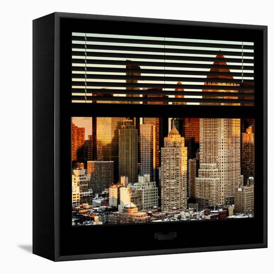 View from the Window - Hell's Kitchen at Sunset - Manhattan-Philippe Hugonnard-Framed Stretched Canvas