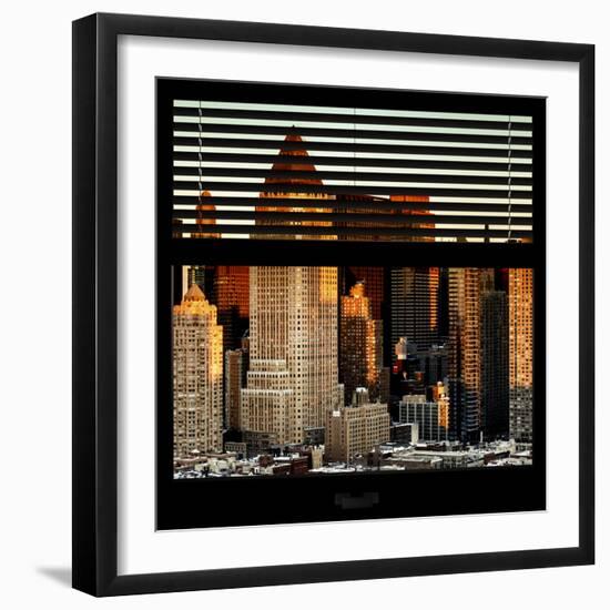 View from the Window - Hell's Kitchen at Sunset - Manhattan-Philippe Hugonnard-Framed Premium Photographic Print