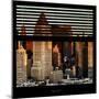 View from the Window - Hell's Kitchen at Sunset - Manhattan-Philippe Hugonnard-Mounted Premium Photographic Print