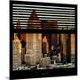 View from the Window - Hell's Kitchen at Sunset - Manhattan-Philippe Hugonnard-Mounted Photographic Print