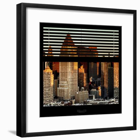 View from the Window - Hell's Kitchen at Sunset - Manhattan-Philippe Hugonnard-Framed Photographic Print