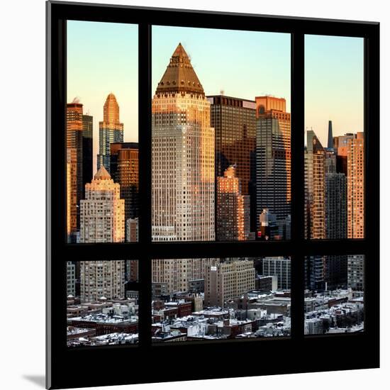 View from the Window - Hell's Kitchen at Sunset - Manhattan-Philippe Hugonnard-Mounted Photographic Print