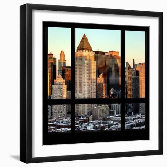 View from the Window - Hell's Kitchen at Sunset - Manhattan-Philippe Hugonnard-Framed Premium Photographic Print