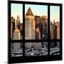 View from the Window - Hell's Kitchen at Sunset - Manhattan-Philippe Hugonnard-Mounted Premium Photographic Print