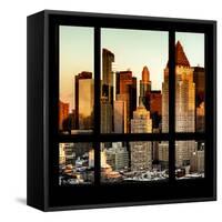 View from the Window - Hell's Kitchen at Sunset - Manhattan-Philippe Hugonnard-Framed Stretched Canvas