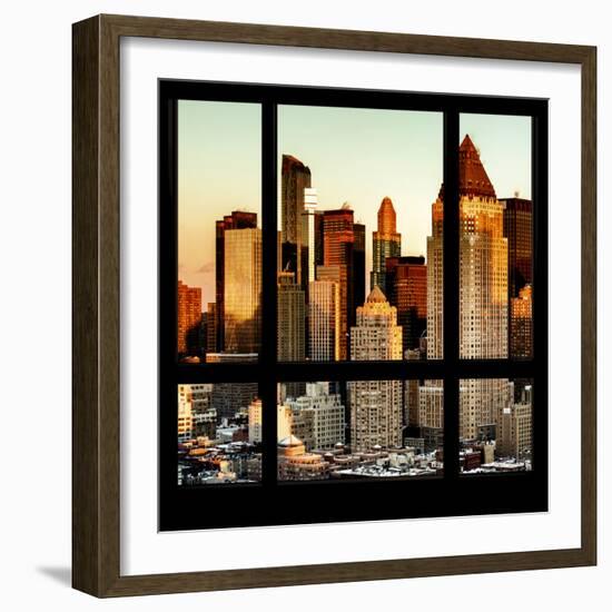 View from the Window - Hell's Kitchen at Sunset - Manhattan-Philippe Hugonnard-Framed Photographic Print