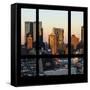 View from the Window - Hell's Kitchen at Sunset - Manhattan-Philippe Hugonnard-Framed Stretched Canvas