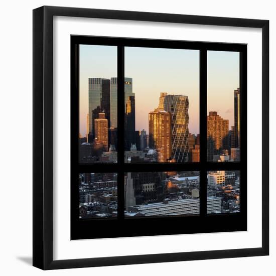 View from the Window - Hell's Kitchen at Sunset - Manhattan-Philippe Hugonnard-Framed Premium Photographic Print