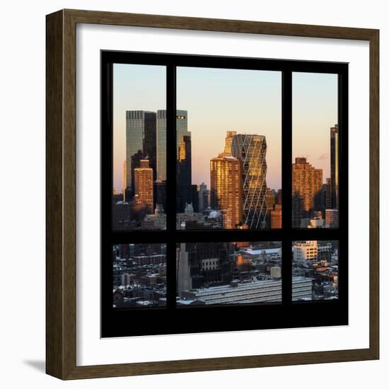 View from the Window - Hell's Kitchen at Sunset - Manhattan-Philippe Hugonnard-Framed Photographic Print