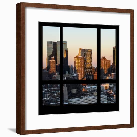 View from the Window - Hell's Kitchen at Sunset - Manhattan-Philippe Hugonnard-Framed Photographic Print