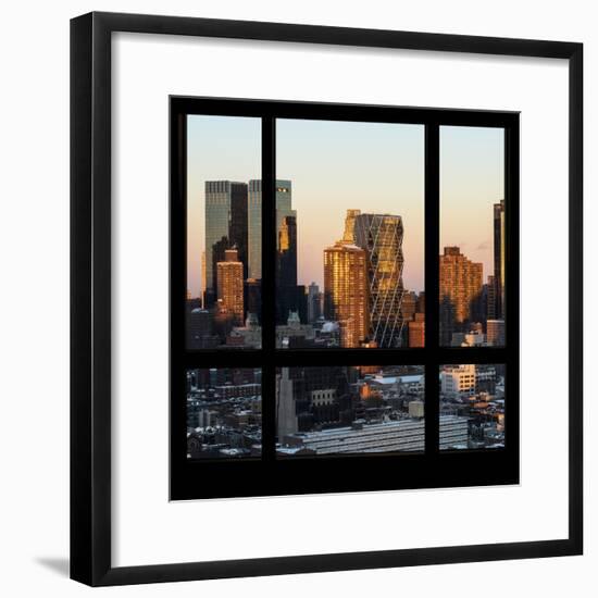 View from the Window - Hell's Kitchen at Sunset - Manhattan-Philippe Hugonnard-Framed Photographic Print