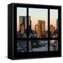 View from the Window - Hell's Kitchen at Sunset - Manhattan-Philippe Hugonnard-Framed Stretched Canvas