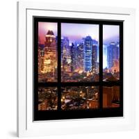 View from the Window - Hell's Kitchen Night - Manhattan-Philippe Hugonnard-Framed Photographic Print