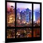 View from the Window - Hell's Kitchen Night - Manhattan-Philippe Hugonnard-Mounted Photographic Print