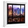 View from the Window - Hell's Kitchen Night - Manhattan-Philippe Hugonnard-Framed Photographic Print
