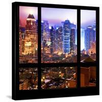 View from the Window - Hell's Kitchen Night - Manhattan-Philippe Hugonnard-Stretched Canvas