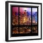 View from the Window - Hell's Kitchen Night - Manhattan-Philippe Hugonnard-Framed Premium Photographic Print