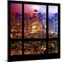 View from the Window - Hell's Kitchen Night - Manhattan-Philippe Hugonnard-Mounted Premium Photographic Print