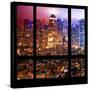 View from the Window - Hell's Kitchen Night - Manhattan-Philippe Hugonnard-Stretched Canvas