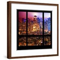 View from the Window - Hell's Kitchen Night - Manhattan-Philippe Hugonnard-Framed Photographic Print