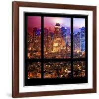 View from the Window - Hell's Kitchen Night - Manhattan-Philippe Hugonnard-Framed Photographic Print