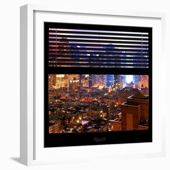 View from the Window - Hell's Kitchen Night - Manhattan-Philippe Hugonnard-Framed Photographic Print