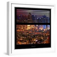 View from the Window - Hell's Kitchen Night - Manhattan-Philippe Hugonnard-Framed Photographic Print