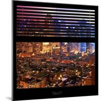 View from the Window - Hell's Kitchen Night - Manhattan-Philippe Hugonnard-Mounted Photographic Print