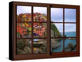 View from the Window Manarola at Cinque Terre-Anna Siena-Stretched Canvas