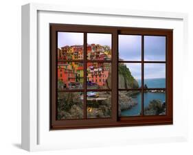 View from the Window Manarola at Cinque Terre-Anna Siena-Framed Giclee Print