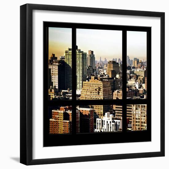 View from the Window - Manhattan Architecture-Philippe Hugonnard-Framed Photographic Print