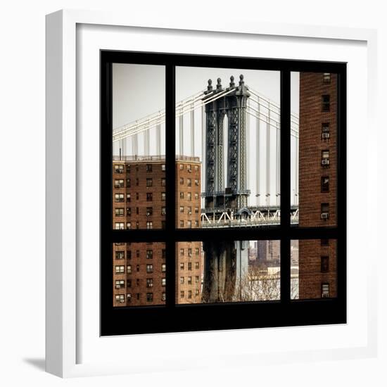 View from the Window - Manhattan Bridge-Philippe Hugonnard-Framed Photographic Print
