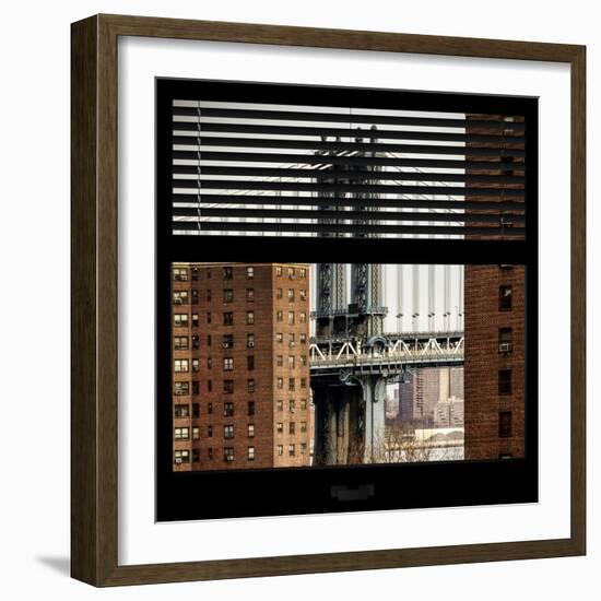 View from the Window - Manhattan Bridge-Philippe Hugonnard-Framed Photographic Print