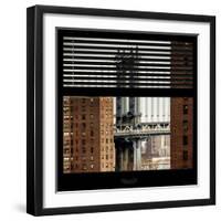 View from the Window - Manhattan Bridge-Philippe Hugonnard-Framed Photographic Print