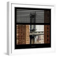 View from the Window - Manhattan Bridge-Philippe Hugonnard-Framed Photographic Print