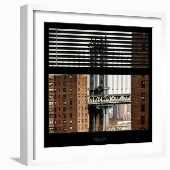 View from the Window - Manhattan Bridge-Philippe Hugonnard-Framed Photographic Print