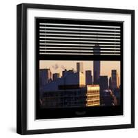 View from the Window - Manhattan Buildings at Sunset-Philippe Hugonnard-Framed Photographic Print