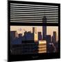 View from the Window - Manhattan Buildings at Sunset-Philippe Hugonnard-Mounted Photographic Print