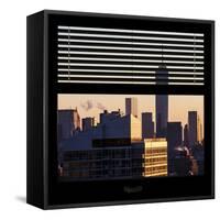 View from the Window - Manhattan Buildings at Sunset-Philippe Hugonnard-Framed Stretched Canvas