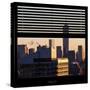 View from the Window - Manhattan Buildings at Sunset-Philippe Hugonnard-Stretched Canvas