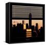 View from the Window - Manhattan Buildings at Sunset-Philippe Hugonnard-Framed Stretched Canvas