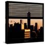 View from the Window - Manhattan Buildings at Sunset-Philippe Hugonnard-Stretched Canvas