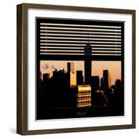 View from the Window - Manhattan Buildings at Sunset-Philippe Hugonnard-Framed Photographic Print