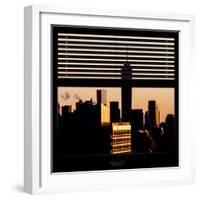 View from the Window - Manhattan Buildings at Sunset-Philippe Hugonnard-Framed Photographic Print