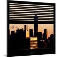 View from the Window - Manhattan Buildings at Sunset-Philippe Hugonnard-Mounted Photographic Print