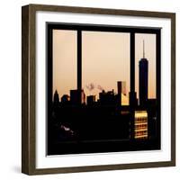 View from the Window - Manhattan Buildings at Sunset-Philippe Hugonnard-Framed Photographic Print