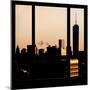 View from the Window - Manhattan Buildings at Sunset-Philippe Hugonnard-Mounted Photographic Print