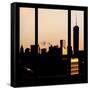 View from the Window - Manhattan Buildings at Sunset-Philippe Hugonnard-Framed Stretched Canvas